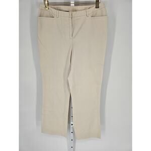 Kasper Women's Cream Belt Loop Pockets Mid Rise Casual Pant Size 6